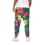 Aloha Tropical Watermelon Pattern Print Cotton Pants