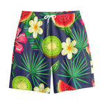 Aloha Tropical Watermelon Pattern Print Cotton Shorts