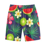 Aloha Tropical Watermelon Pattern Print Cotton Shorts