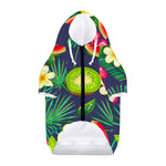 Aloha Tropical Watermelon Pattern Print Dog Zip Up Hoodie