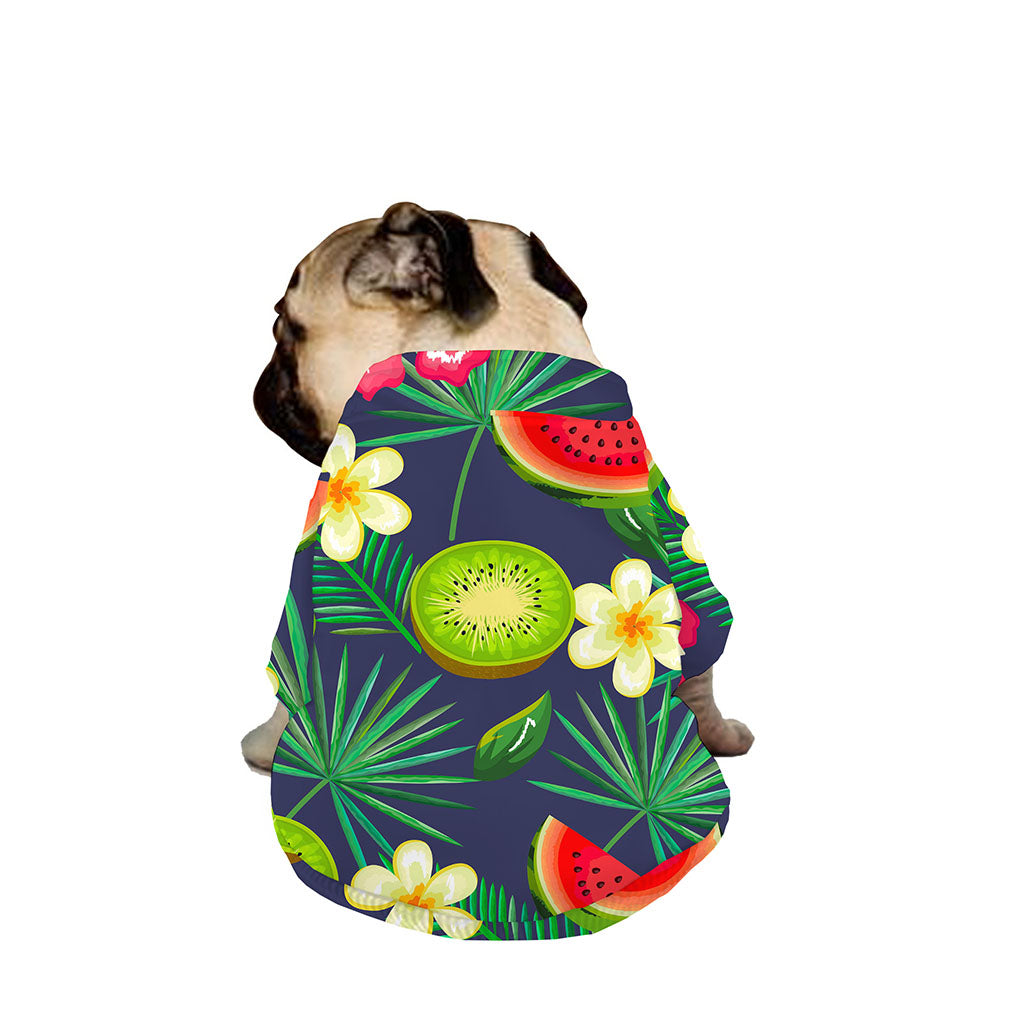 Aloha Tropical Watermelon Pattern Print Dog Zip Up Jacket