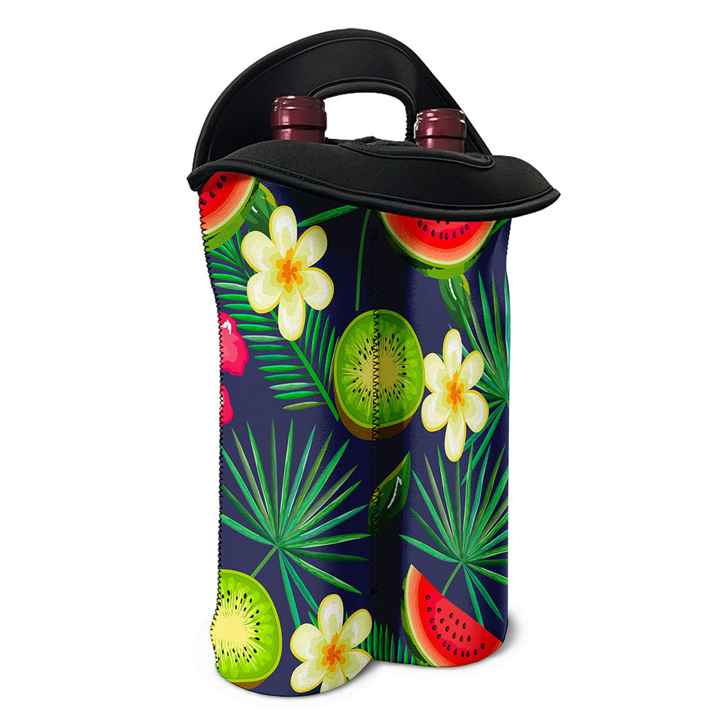 Aloha Tropical Watermelon Pattern Print Double Neoprene Wine Tote