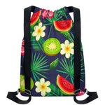 Aloha Tropical Watermelon Pattern Print Drawstring Backpack