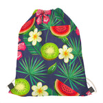 Aloha Tropical Watermelon Pattern Print Drawstring Bag