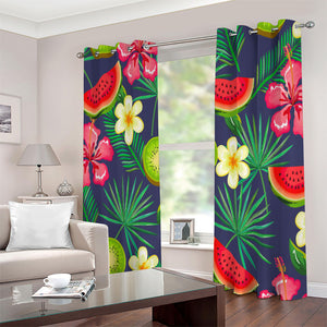 Aloha Tropical Watermelon Pattern Print Extra Wide Grommet Curtains