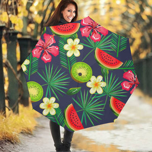 Aloha Tropical Watermelon Pattern Print Foldable Umbrella