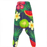 Aloha Tropical Watermelon Pattern Print Hammer Pants