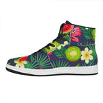 Aloha Tropical Watermelon Pattern Print High Top Leather Sneakers