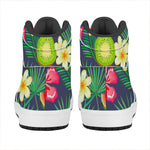 Aloha Tropical Watermelon Pattern Print High Top Leather Sneakers