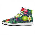 Aloha Tropical Watermelon Pattern Print High Top Leather Sneakers