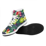 Aloha Tropical Watermelon Pattern Print High Top Leather Sneakers