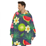 Aloha Tropical Watermelon Pattern Print Hoodie Blanket