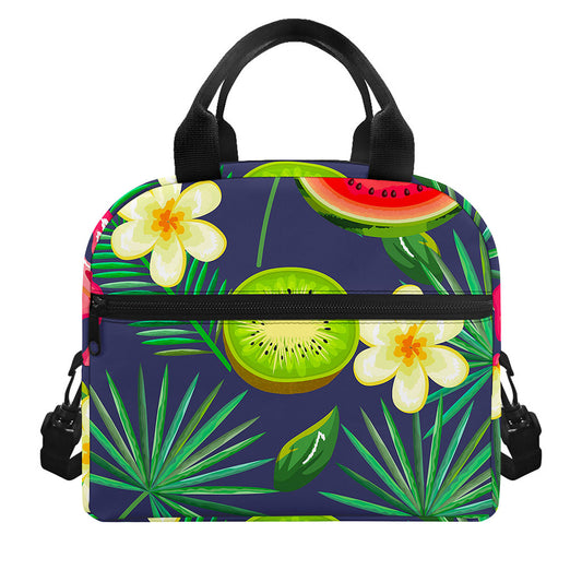 Aloha Tropical Watermelon Pattern Print Insulated Lunch Bag