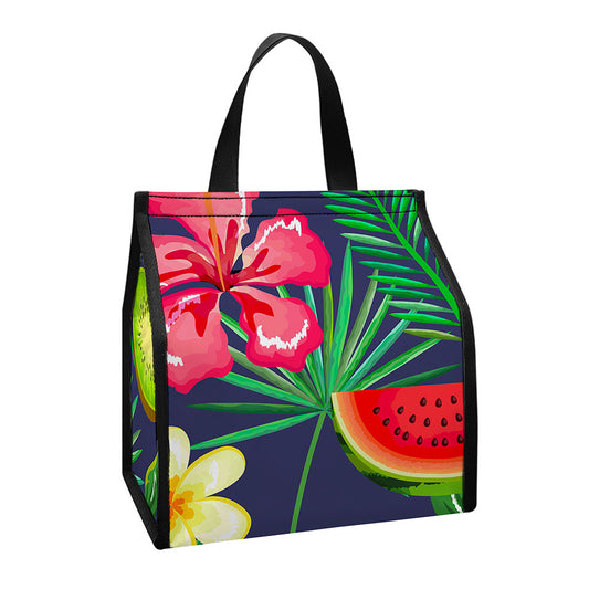 Aloha Tropical Watermelon Pattern Print Insulated Lunch Tote