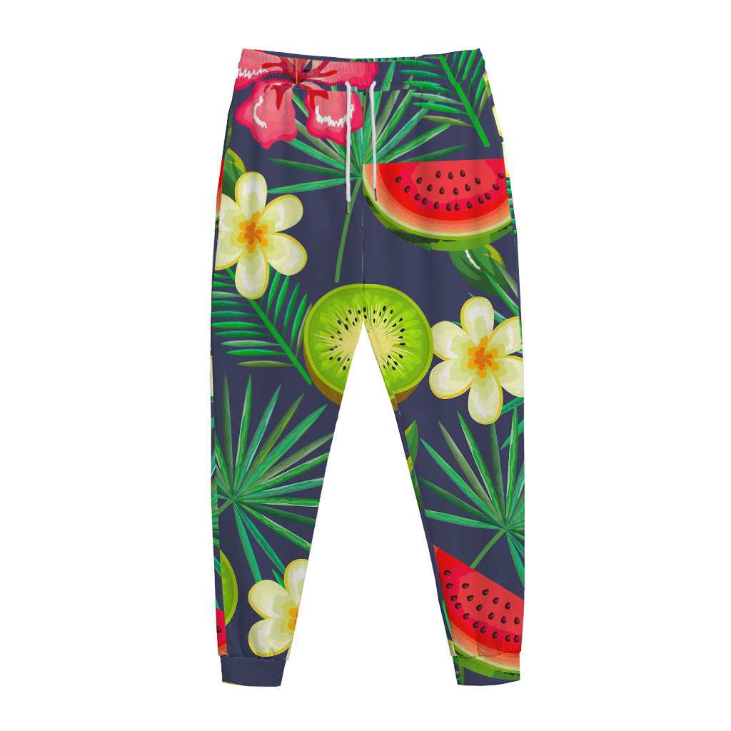 Aloha Tropical Watermelon Pattern Print Jogger Pants