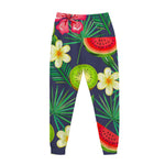 Aloha Tropical Watermelon Pattern Print Jogger Pants