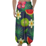 Aloha Tropical Watermelon Pattern Print Lantern Pants