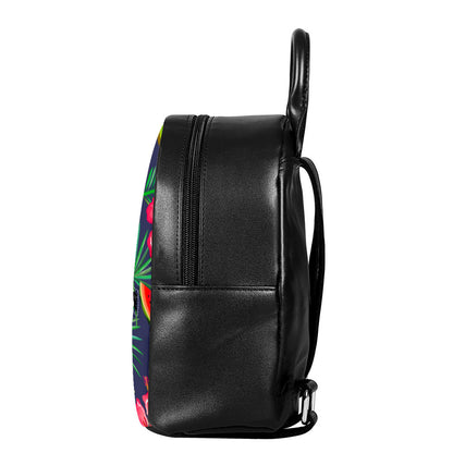 Aloha Tropical Watermelon Pattern Print Leather Backpack