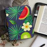 Aloha Tropical Watermelon Pattern Print Leather Bible Cover