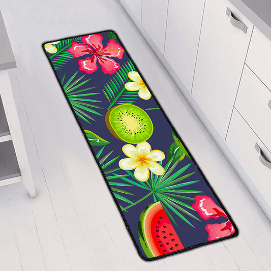 Aloha Tropical Watermelon Pattern Print Long Kitchen Mat