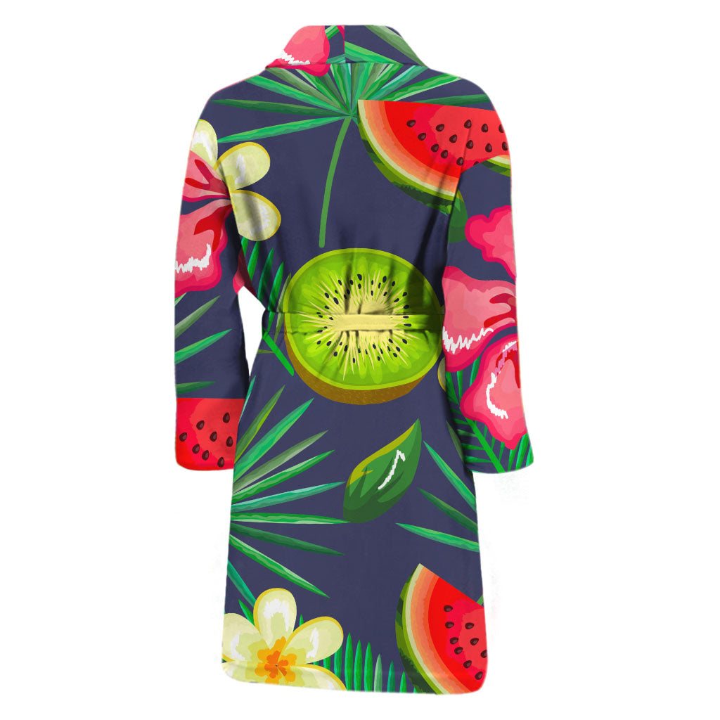 Aloha Tropical Watermelon Pattern Print Men's Bathrobe