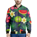Aloha Tropical Watermelon Pattern Print Men's Bomber Jacket