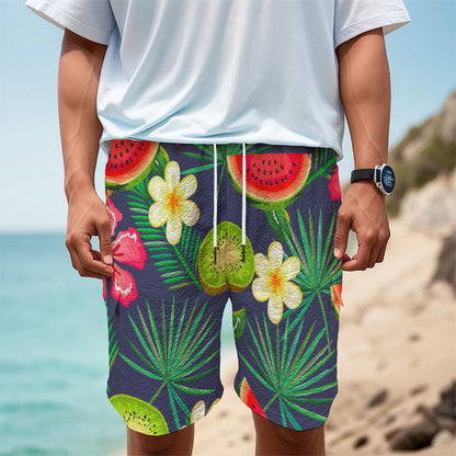 Aloha Tropical Watermelon Pattern Print Men's Cargo Shorts