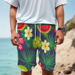 Aloha Tropical Watermelon Pattern Print Men's Cargo Shorts