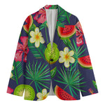 Aloha Tropical Watermelon Pattern Print Men's Cotton Blazer
