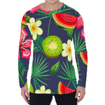 Aloha Tropical Watermelon Pattern Print Men's Long Sleeve T-Shirt