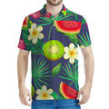 Aloha Tropical Watermelon Pattern Print Men's Polo Shirt