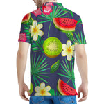 Aloha Tropical Watermelon Pattern Print Men's Polo Shirt
