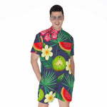 Aloha Tropical Watermelon Pattern Print Men's Rompers
