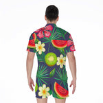 Aloha Tropical Watermelon Pattern Print Men's Rompers