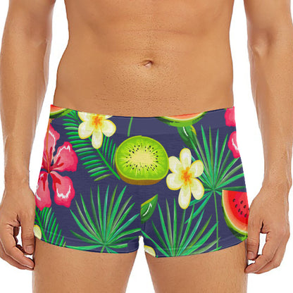 Aloha Tropical Watermelon Pattern Print Men's Short Boxer Briefs