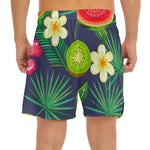Aloha Tropical Watermelon Pattern Print Men's Split Running Shorts