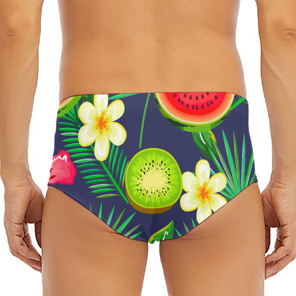 Aloha Tropical Watermelon Pattern Print Men's Triangle Swim Briefs