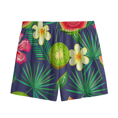 Aloha Tropical Watermelon Pattern Print Mesh Shorts