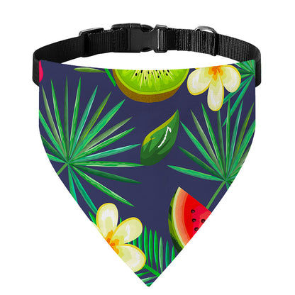 Aloha Tropical Watermelon Pattern Print Over The Collar Dog Bandana