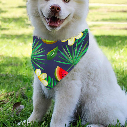 Aloha Tropical Watermelon Pattern Print Over The Collar Dog Bandana
