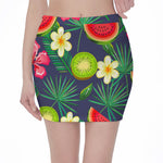 Aloha Tropical Watermelon Pattern Print Pencil Mini Skirt