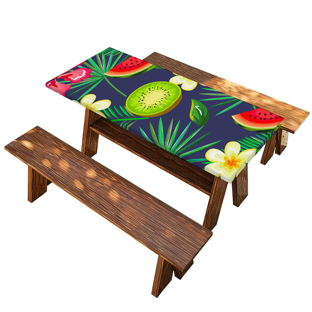 Aloha Tropical Watermelon Pattern Print Picnic Table Cover