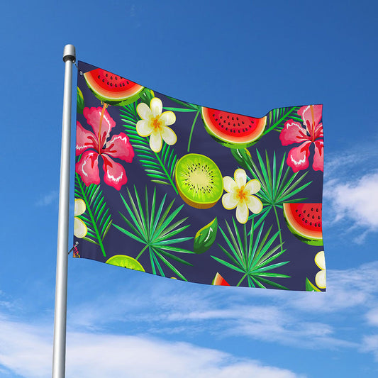 Aloha Tropical Watermelon Pattern Print Polyester Flag