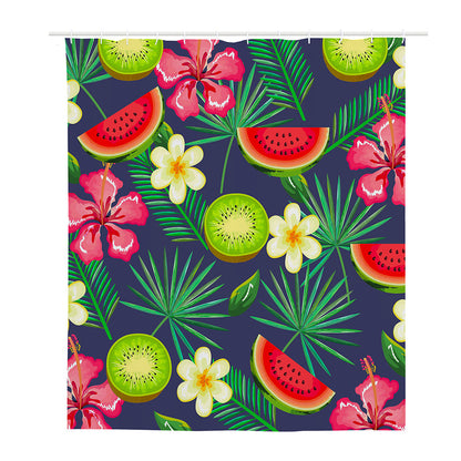 Aloha Tropical Watermelon Pattern Print Polyester Shower Curtain