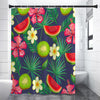 Aloha Tropical Watermelon Pattern Print Premium Shower Curtain