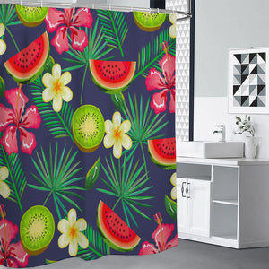 Aloha Tropical Watermelon Pattern Print Premium Shower Curtain