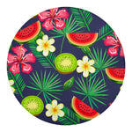 Aloha Tropical Watermelon Pattern Print Round Blanket