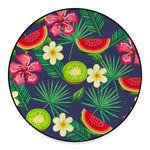 Aloha Tropical Watermelon Pattern Print Round Floor Mat