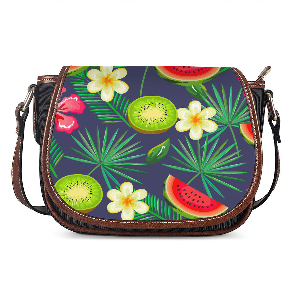Aloha Tropical Watermelon Pattern Print Saddle Bag
