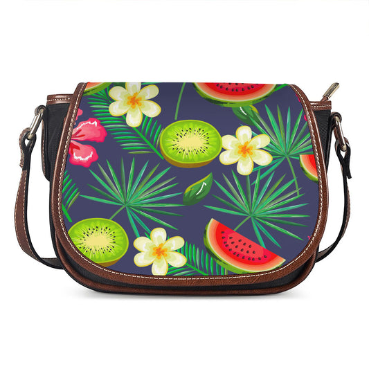 Aloha Tropical Watermelon Pattern Print Saddle Bag